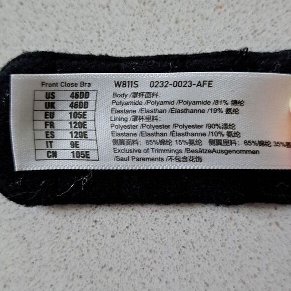 Delimira Bra X-Shaped Back Support Posture Sports Front Closure Wire Free 46DD - Picture 9 of 12